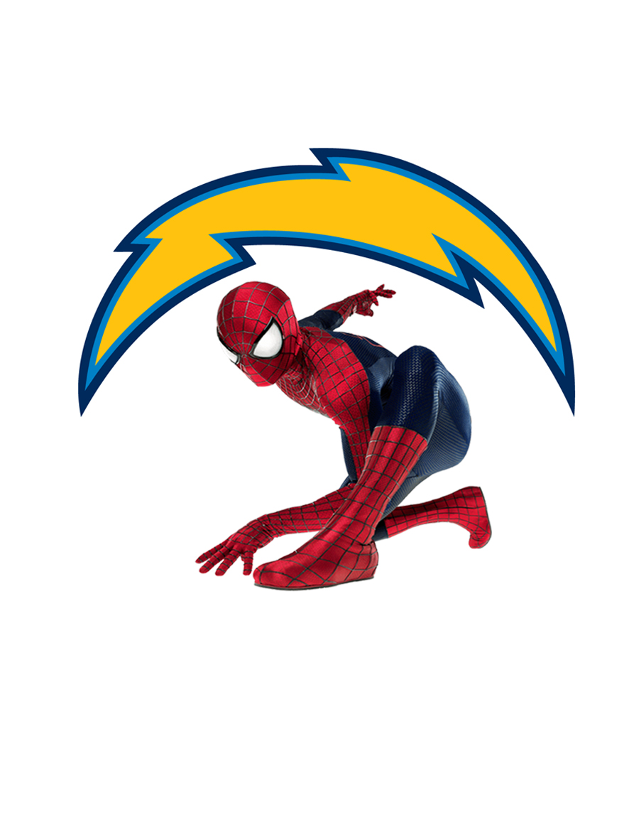 San Diego Chargers Spider Man Logo vinyl decal